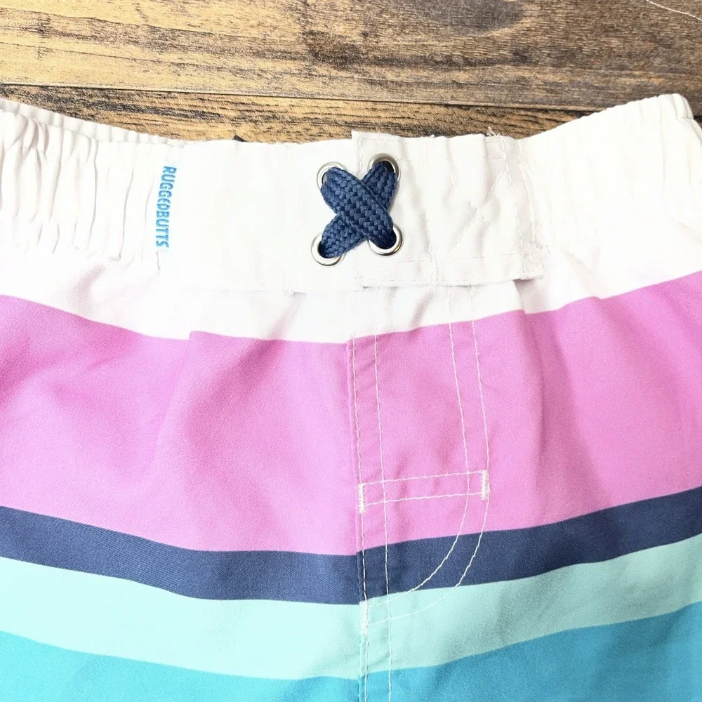 RuggedButts Swim Trunks Baby Boy 18-24m Lined‎ Colorblock Summer Beach